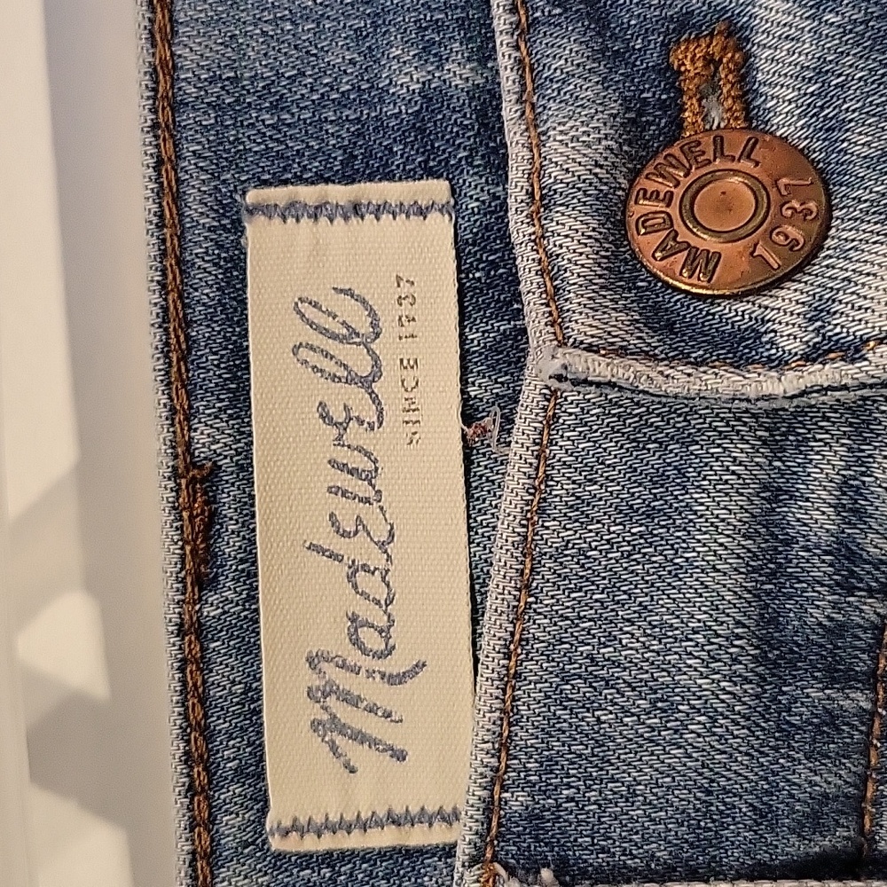 Madewell high rise crop button fly jeans size 25 - Picture 3 of 9